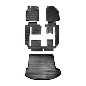 Mazda CX-9 3D Floor-Trunk Mats - Omac - SUV KIT - Black - '07-'15